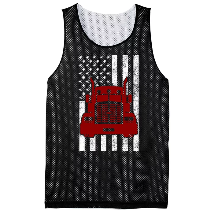 American Trucker USA Flag Mesh Reversible Basketball Jersey Tank