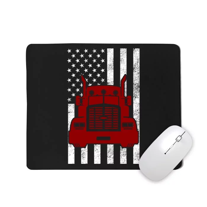 American Trucker USA Flag Mousepad