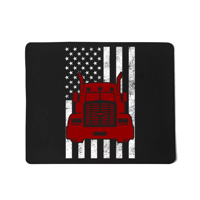 American Trucker USA Flag Mousepad