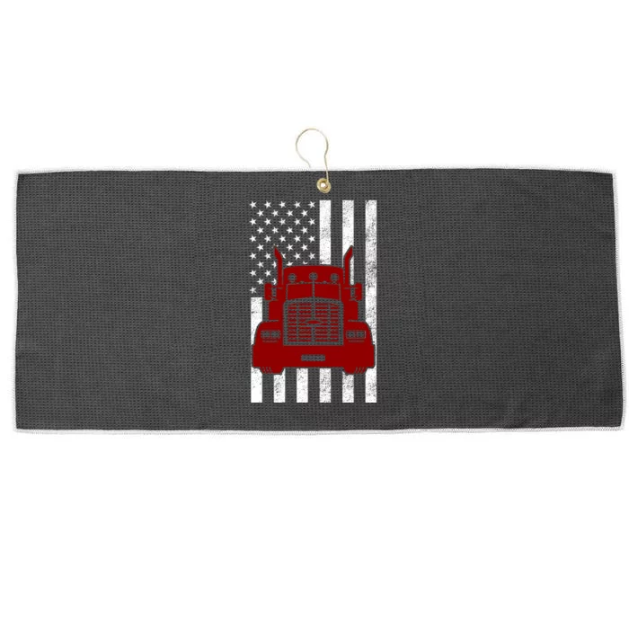 American Trucker USA Flag Large Microfiber Waffle Golf Towel