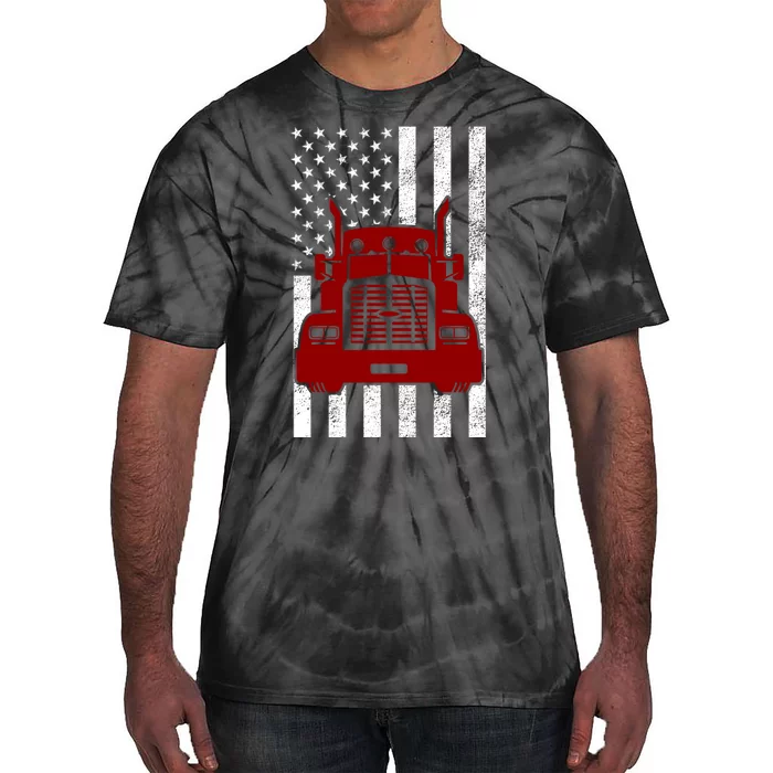 American Trucker USA Flag Tie-Dye T-Shirt