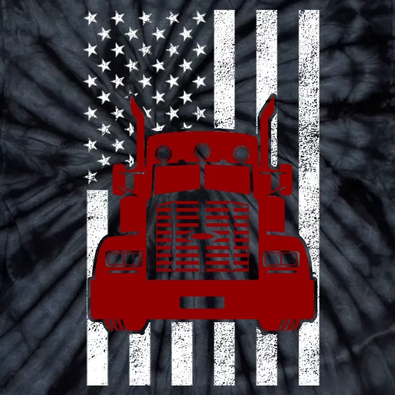 American Trucker USA Flag Tie-Dye T-Shirt