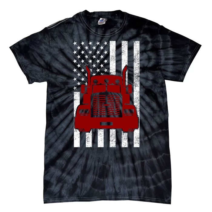 American Trucker USA Flag Tie-Dye T-Shirt