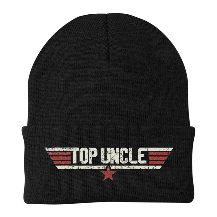 Top Uncle Funny Vintage 80's Gift Uncle 80s 1980 Knit Cap Winter Beanie