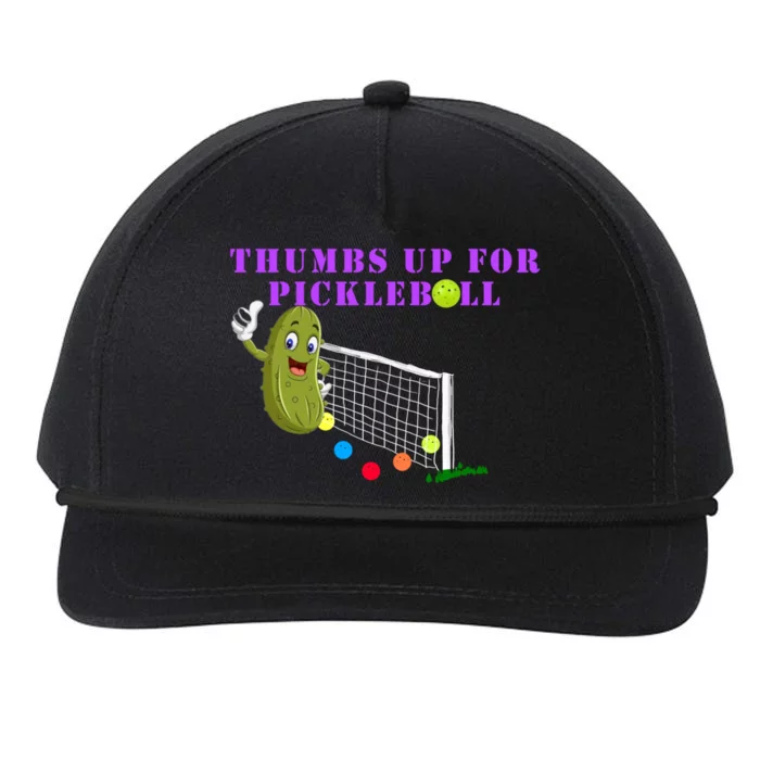 Thumbs Up For Pickleball! Gift Snapback Five-Panel Rope Hat