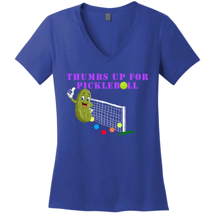 Thumbs Up For Pickleball! Gift Women's V-Neck T-Shirt