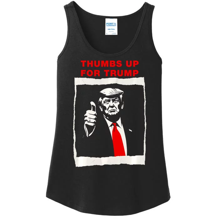 Thumbs Up For Trump Republican Maga Trump Supporter Trump Ladies Essential Tank