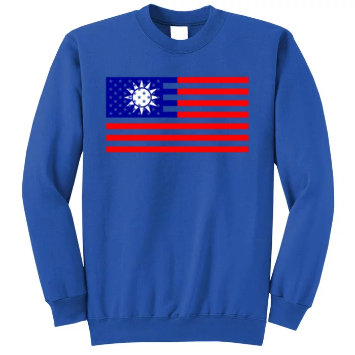 Taiwan Usa Flag Taiwanese American Citizen Nationality Gift Tall Sweatshirt