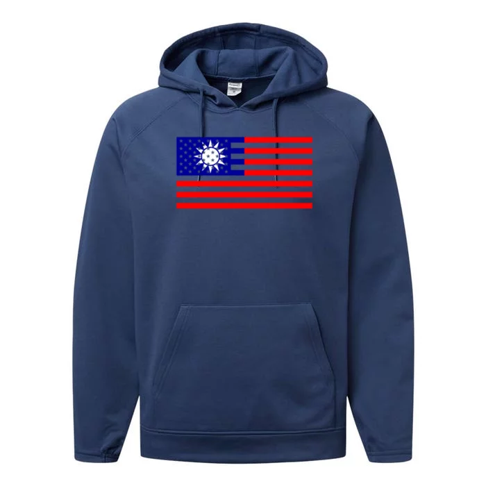 Taiwan Usa Flag Taiwanese American Citizen Nationality Gift Performance Fleece Hoodie