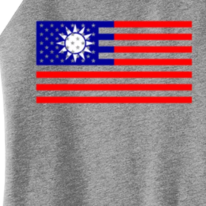 Taiwan Usa Flag Taiwanese American Citizen Nationality Gift Women’s Perfect Tri Rocker Tank