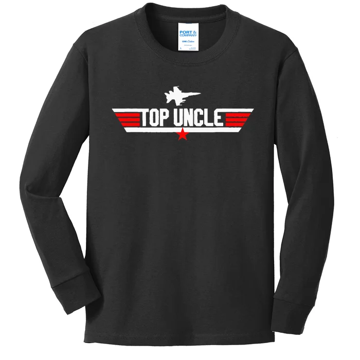 Top Uncle Funny Father's Day Uncle Gifts Kids Long Sleeve Shirt