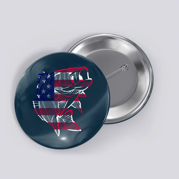 Transparent USA Fish Flag Button