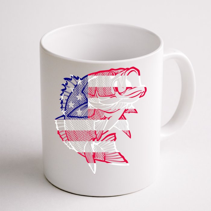 Transparent USA Fish Flag Front & Back Coffee Mug