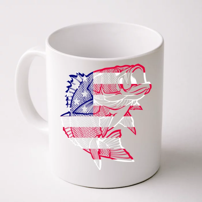 Transparent USA Fish Flag Front & Back Coffee Mug