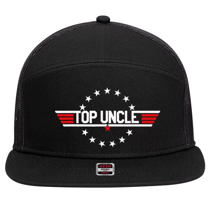 Top Uncle Funny Vintage 80s 80S Uncle 7 Panel Mesh Trucker Snapback Hat