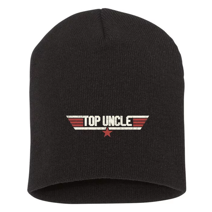 Top Uncle Funny Vintage 80's Uncle 80s 1980 Short Acrylic Beanie