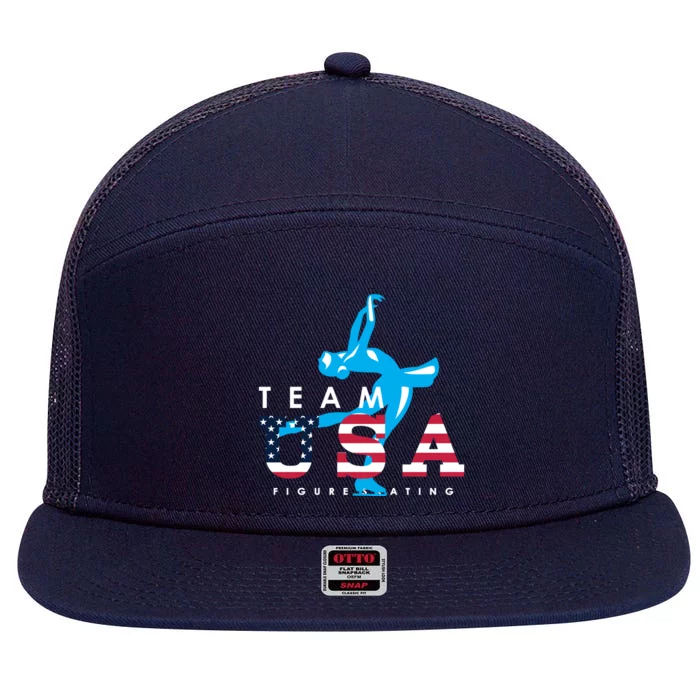 TEAM USA Figure Skating WInter Games 7 Panel Mesh Trucker Snapback Hat