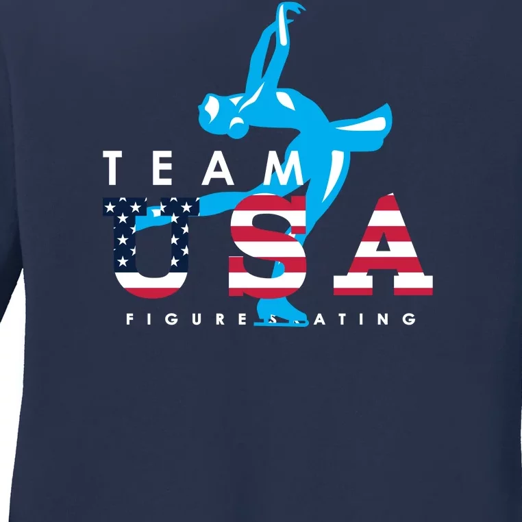 TEAM USA Figure Skating WInter Games Ladies Long Sleeve Shirt