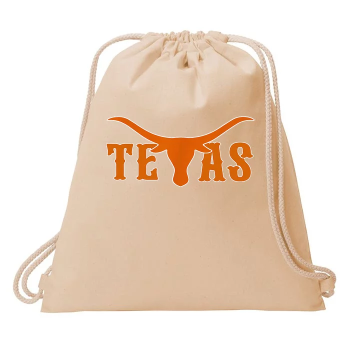 Texas Usa Longhorn Austin Pride Bull American Drawstring Bag