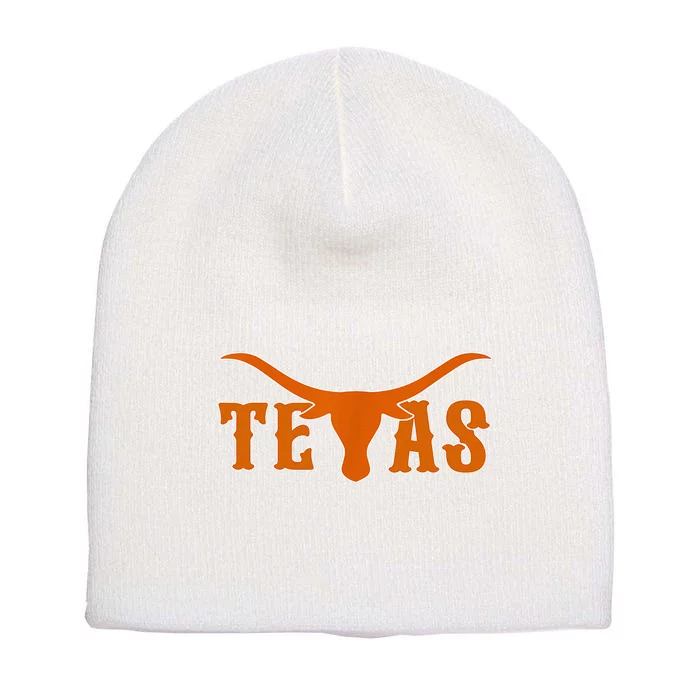 Texas Usa Longhorn Austin Pride Bull American Short Acrylic Beanie