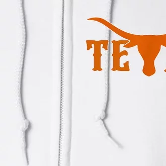 Texas Usa Longhorn Austin Pride Bull American Full Zip Hoodie