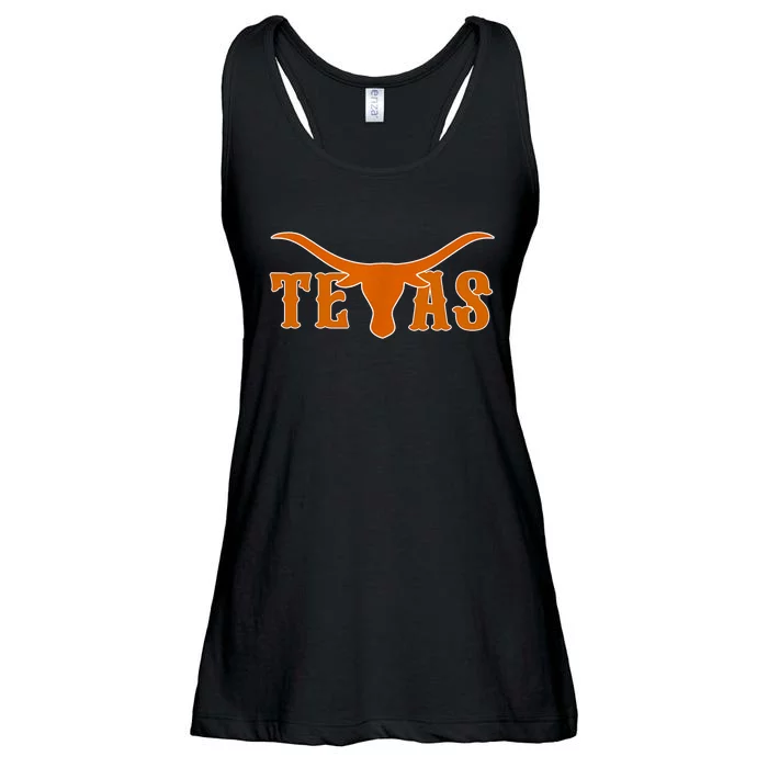 Texas Usa Longhorn Austin Pride Bull American Ladies Essential Flowy Tank