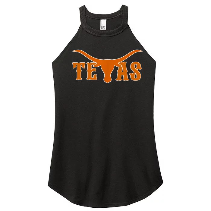 Texas Usa Longhorn Austin Pride Bull American Women’s Perfect Tri Rocker Tank