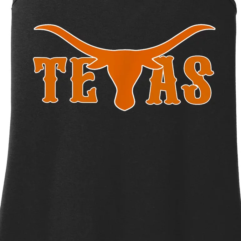 Texas Usa Longhorn Austin Pride Bull American Ladies Essential Tank