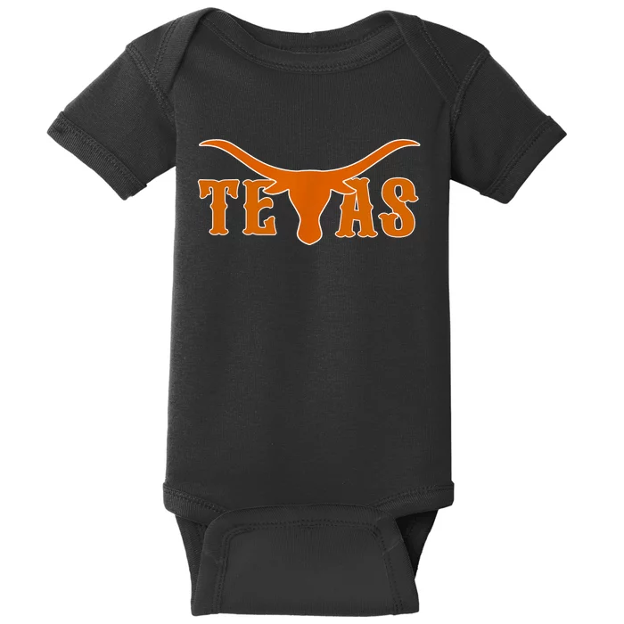 Texas Usa Longhorn Austin Pride Bull American Baby Bodysuit