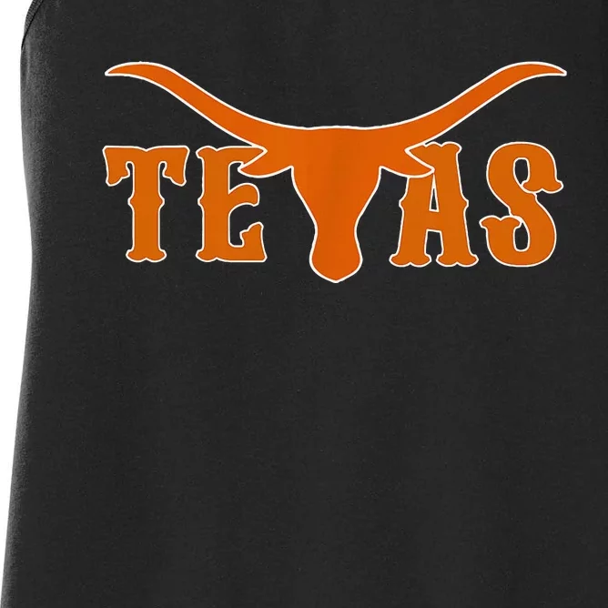 Texas Usa Longhorn Austin Pride Bull American Women's Racerback Tank