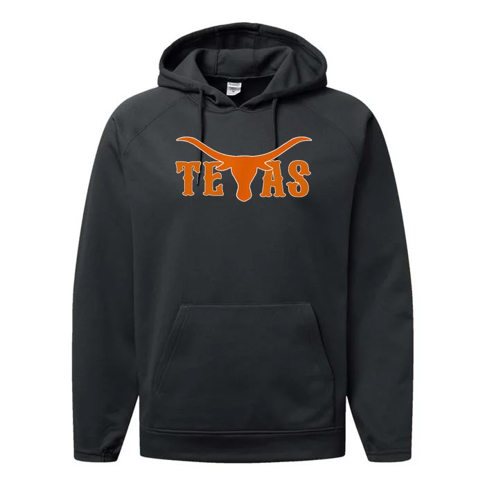 Texas Usa Longhorn Austin Pride Bull American Performance Fleece Hoodie