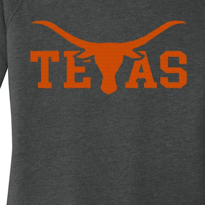 Texas Usa Longhorn Bull America Women's Perfect Tri Tunic Long Sleeve Shirt