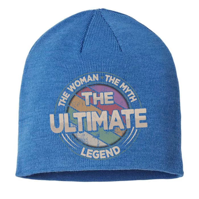 The Ultimate Legend Retro Frisbee Ladies Ultimate Gift 8 1/2in Sustainable Knit Beanie