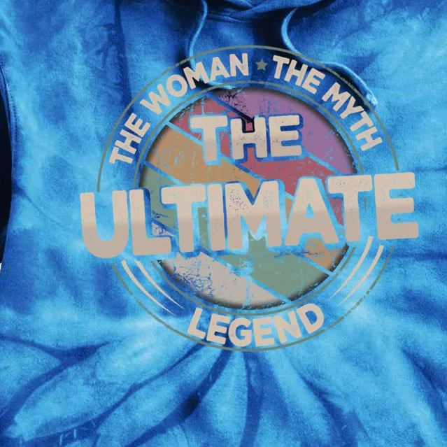 The Ultimate Legend Retro Frisbee Ladies Ultimate Gift Tie Dye Hoodie