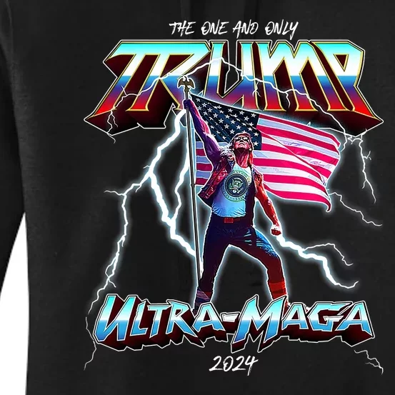 Trump Ultra Maga 2024 Funny Women's Pullover Hoodie