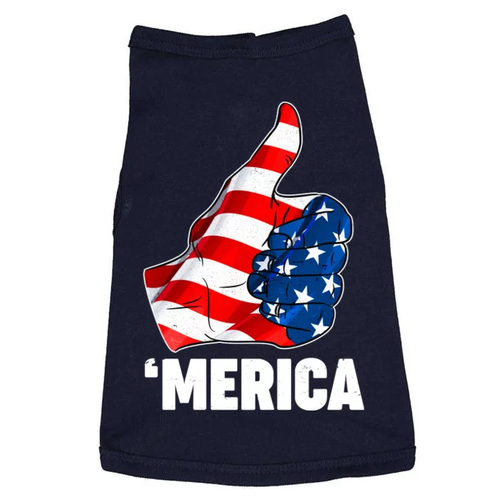 Thumbs Up Merica USA American Flag Doggie Tank