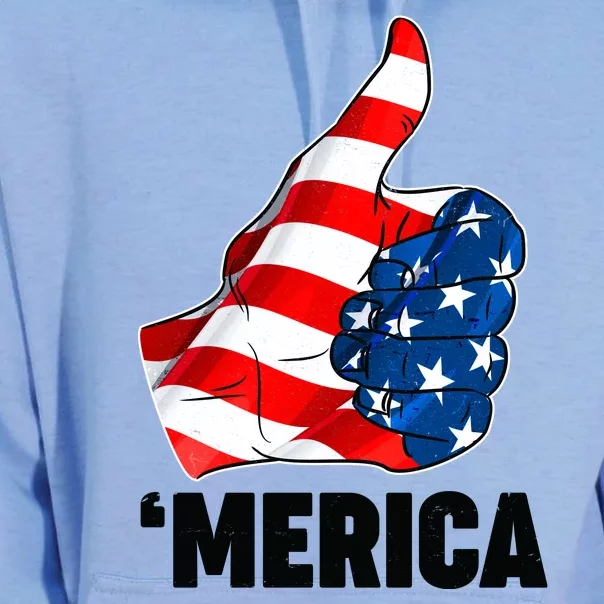 Thumbs Up Merica USA American Flag Unisex Surf Hoodie