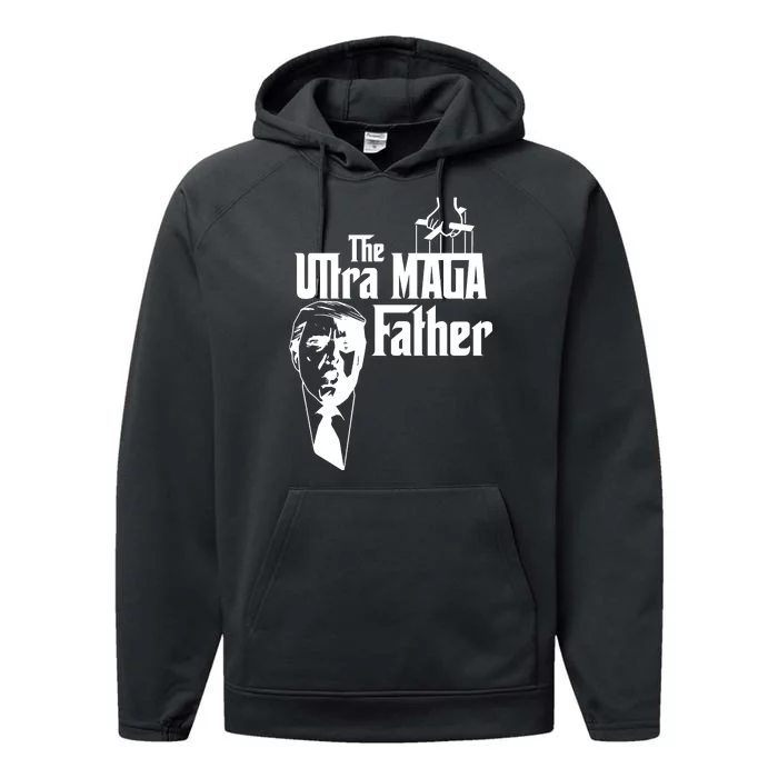 The Ultra MAGA Father Trump 2024 USA Parody Performance Fleece Hoodie