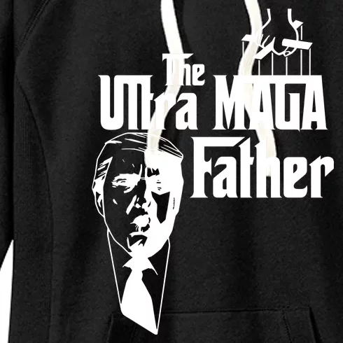 The Ultra MAGA Father Trump 2024 USA Parody Women's Fleece Hoodie