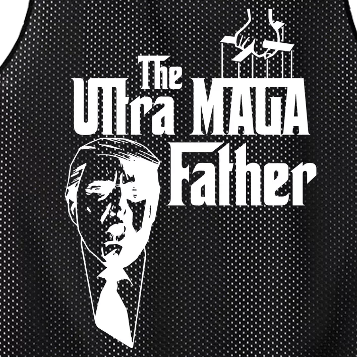 The Ultra MAGA Father Trump 2024 USA Parody Mesh Reversible Basketball Jersey Tank