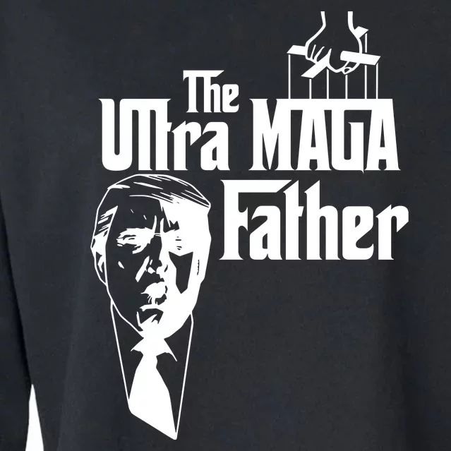 The Ultra MAGA Father Trump 2024 USA Parody Cropped Pullover Crew