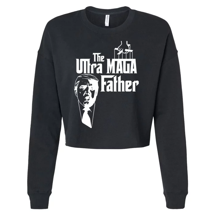 The Ultra MAGA Father Trump 2024 USA Parody Cropped Pullover Crew