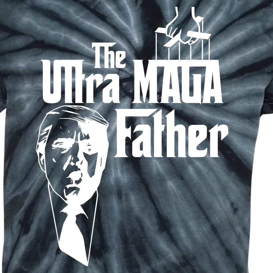 The Ultra MAGA Father Trump 2024 USA Parody Kids Tie-Dye T-Shirt