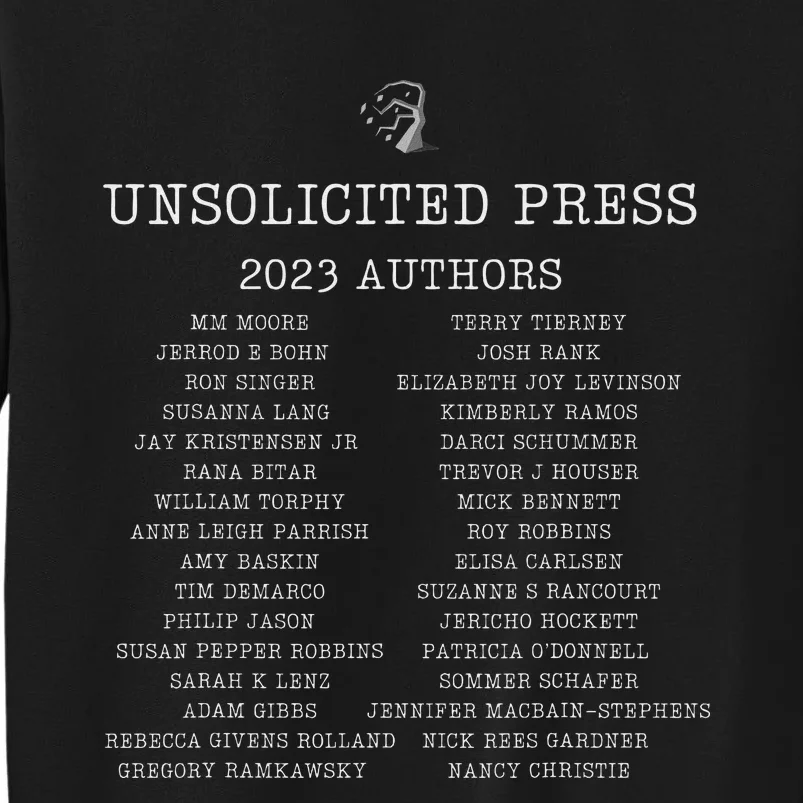 The Unsolicited Press 2023 Author Lineup Tall Sweatshirt