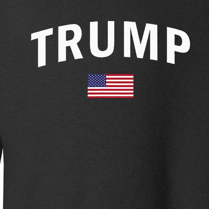 Trump Us President Sports American 2024 Maga Usa Flag Toddler Sweatshirt