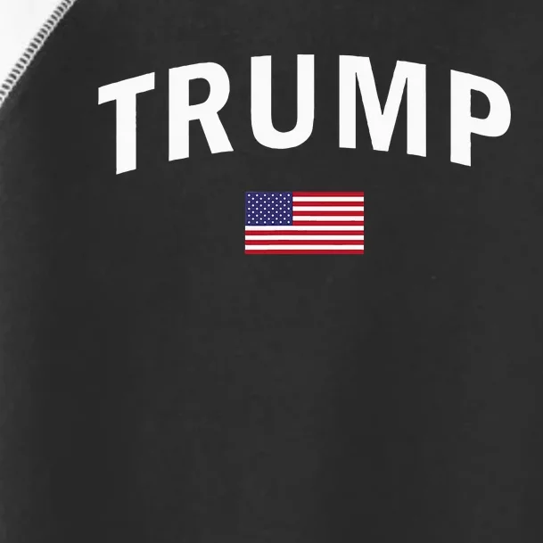 Trump Us President Sports American 2024 Maga Usa Flag Toddler Fine Jersey T-Shirt