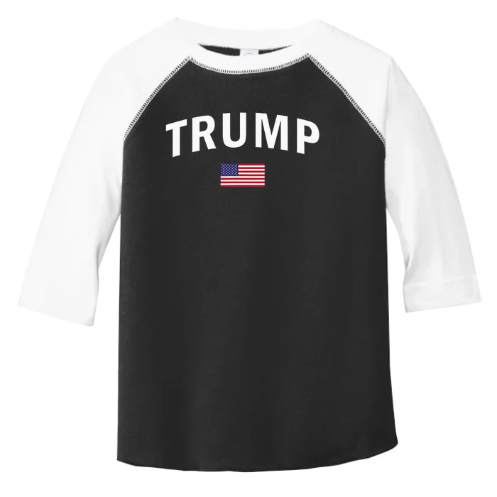 Trump Us President Sports American 2024 Maga Usa Flag Toddler Fine Jersey T-Shirt