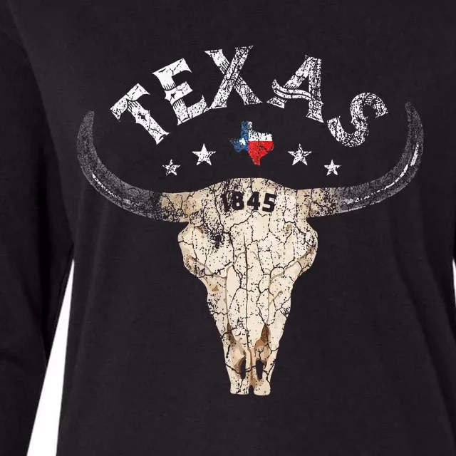 Texas Usa Pride Since 1845 Holiday Womens Cotton Relaxed Long Sleeve T-Shirt