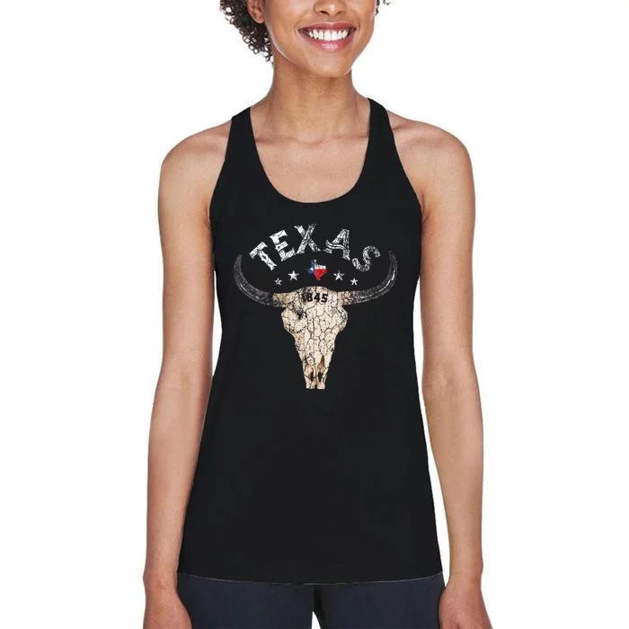 Texas Usa Pride Since 1845 Holiday Women's Racerback Tank