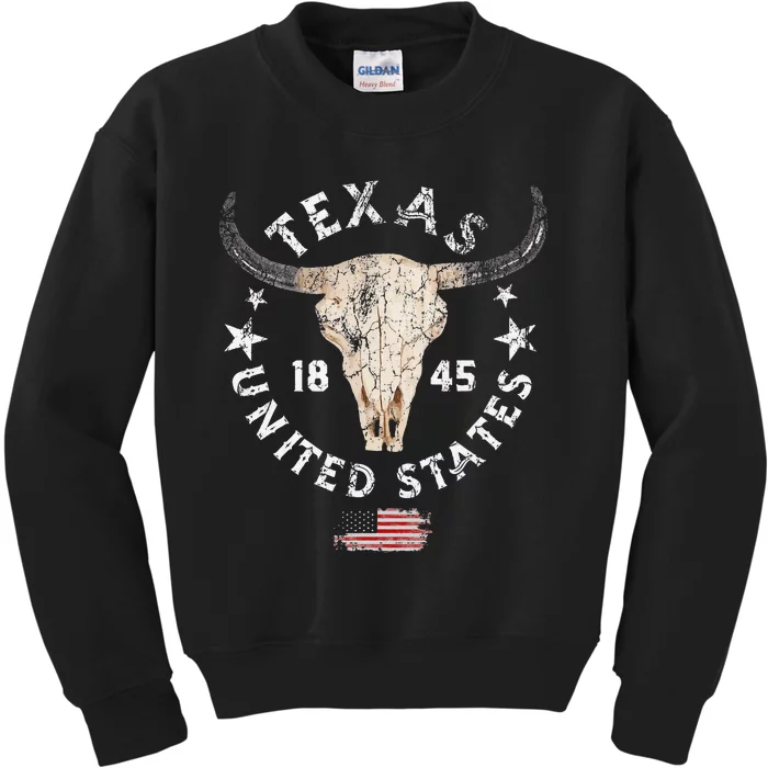 Texas USA Pride since 1845 Texas fan Kids Sweatshirt